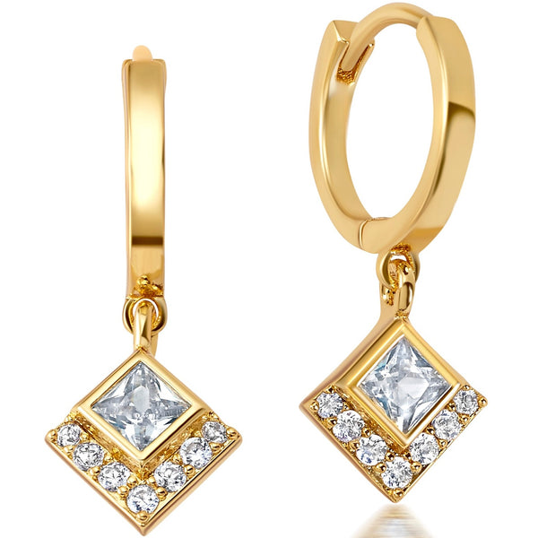 Holiday gifts for women gold diamond earrings
