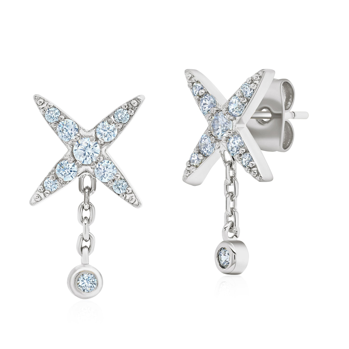 White Gold Pavè Earrings for women