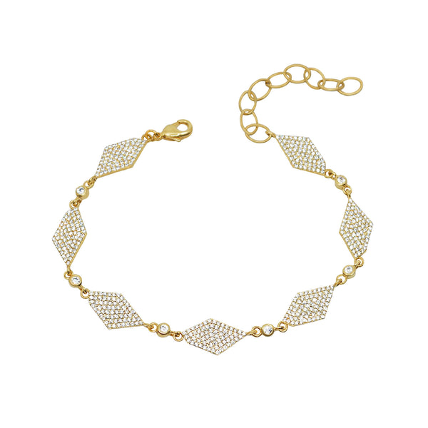 Pavé Bracelet Pave diamond bracelet gold jewelry Ambyr Childers