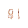 Rose gold huggie earrings Pave Stardance | Ambyr Childers Jewelry
