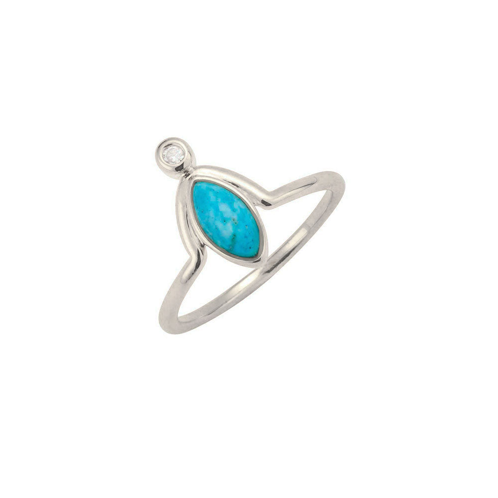 Sterling Silver turquoise ring unique design for women