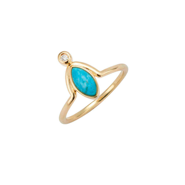 gold turquoise ring new design for women | Ambyr Childers Jewelry