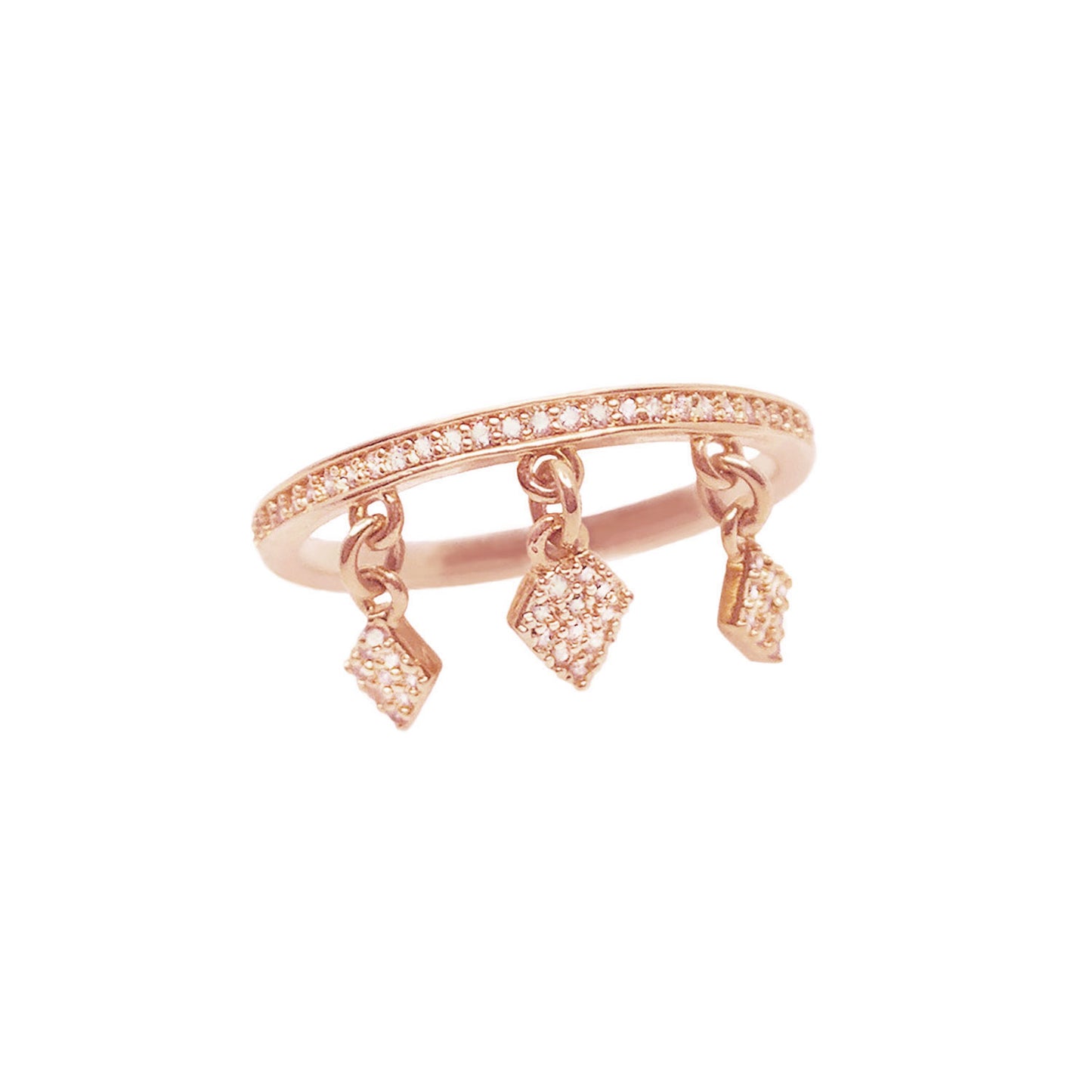 Rose gold diamond ring