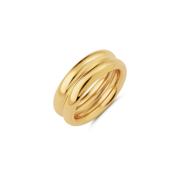 Gold chunky ring for women yellow gold plated affordable