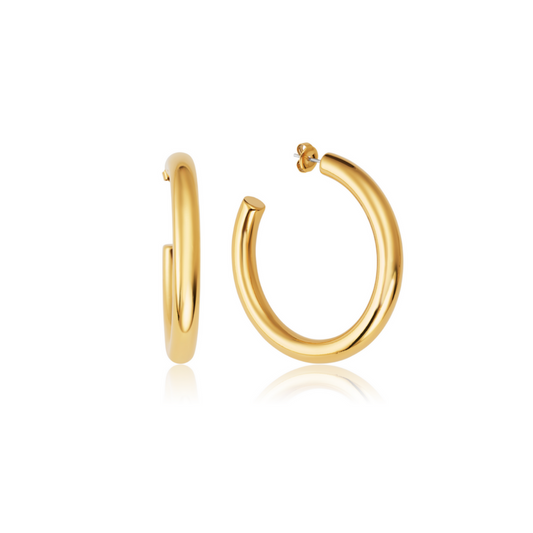 Sleek gold hoops classy 