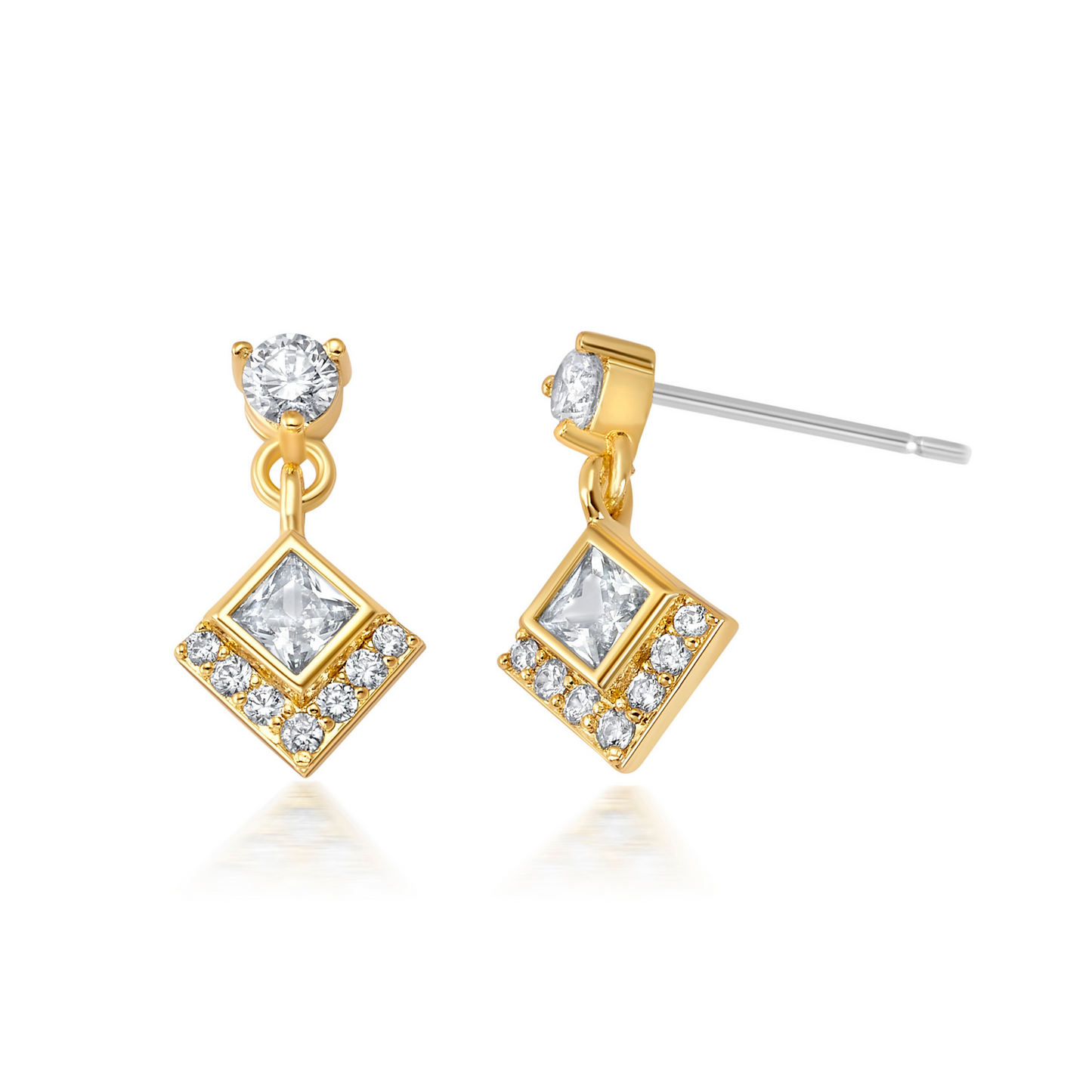 Gold diamond earrings for women holiday gift ideas sale