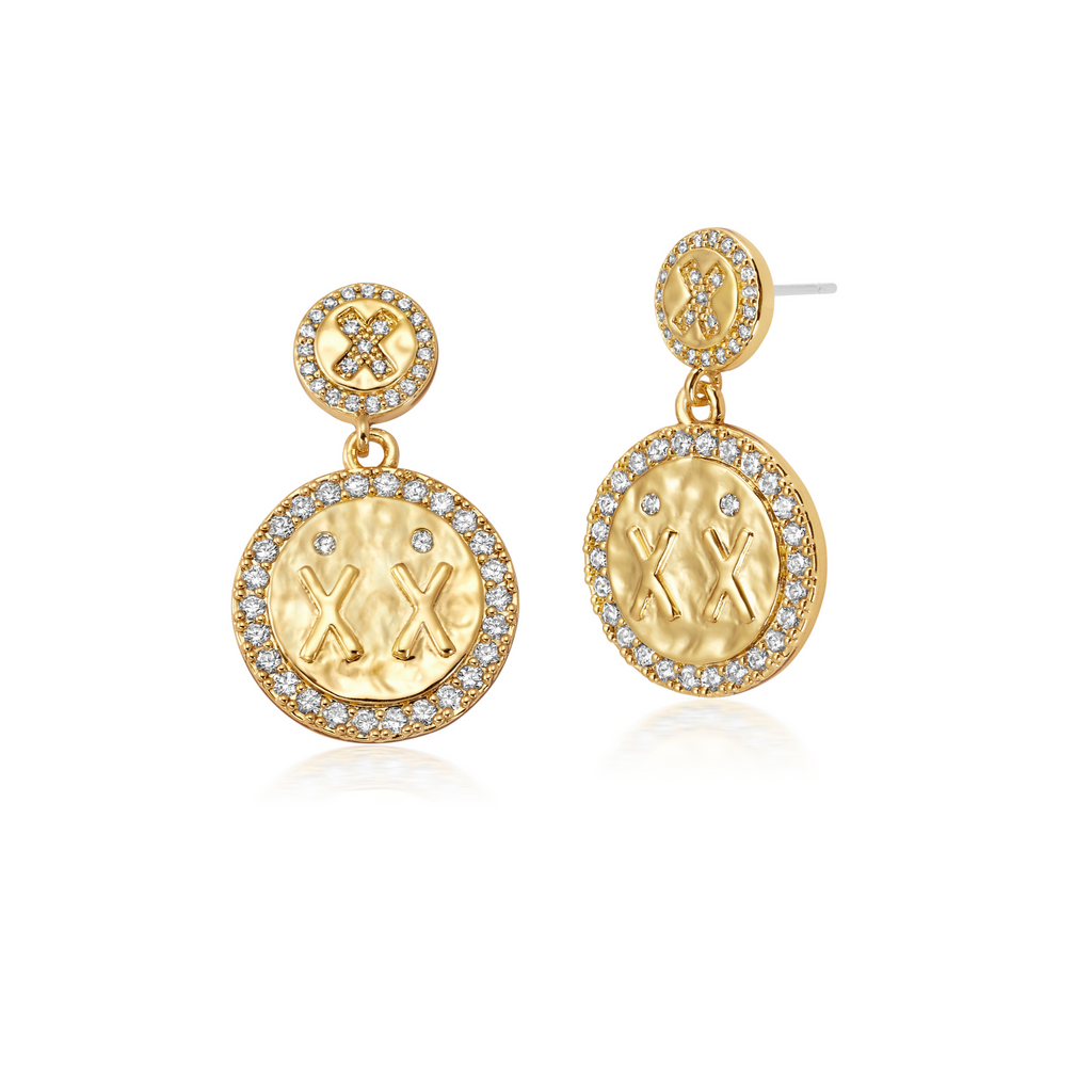 Unique holiday gift for women gold earrings on sale now